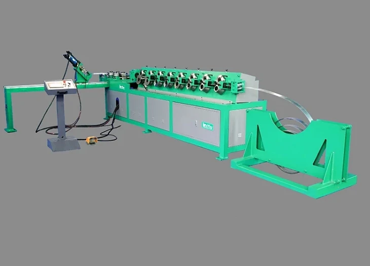 Máquina elétrica de formação de dutos redondos, flange de tubo redondo de chapa metálica e máquina rotativa elétrica